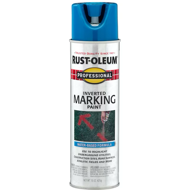 Rust-Oleum Professional Caution Blue Water-based Marking Paint (Spray Can)