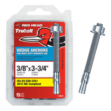 Red Head 3/8-in x 3-3/4-in Concrete Wedge Anchors (15-Pack)