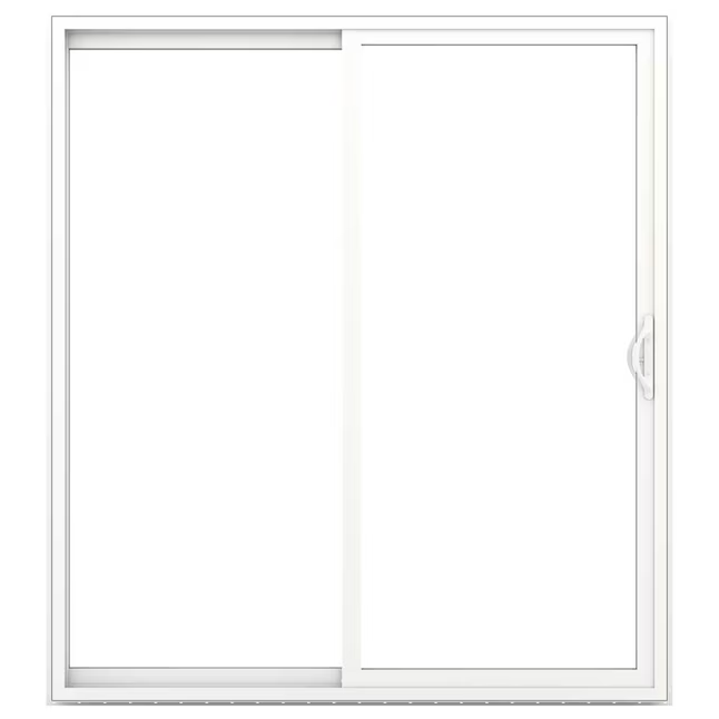 JELD-WEN 72-in x 80-in Low-e White Vinyl Sliding Left-Hand Sliding Double Patio Door