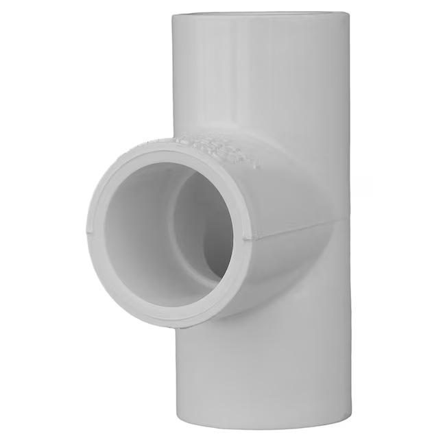 Charlotte Pipe White PVC 2-in. SCH40 Tee for Pressure Applications