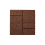 Rubberific 16-in L x 16-in W x 0.75-in H Square Brown Rubber Paver