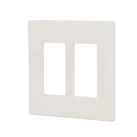 Eaton 2-Gang Midsize Light Almond Polycarbonate Indoor Decorator Wall Plate