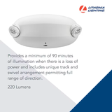Lithonia Lighting Quantum 0.36-Watt 120/277-Volt LED White Hardwired Emergency Light
