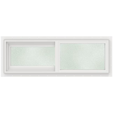 JELD-WEN V-2500 35-1/2-in x 11-1/2-in x 3-in Jamb Left-operable Vinyl White Sliding Window Full Screen Included