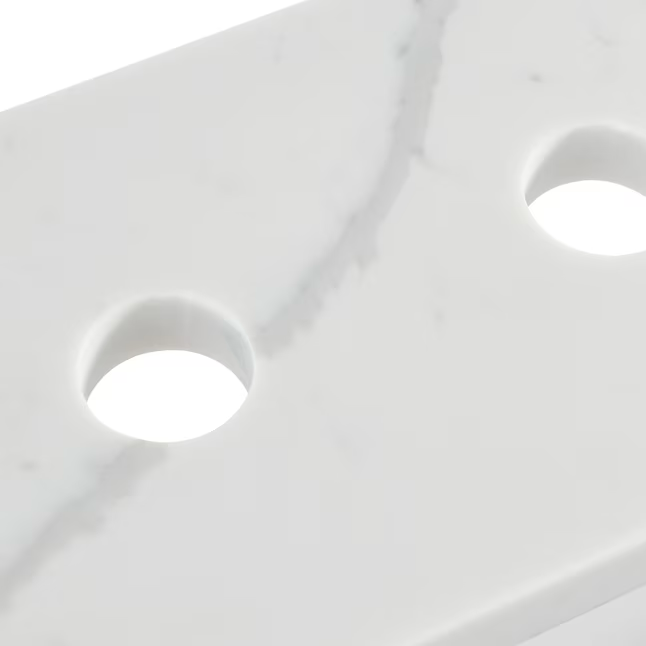 Allen + Roth Calacatta quartz 31-in White Quartz Undermount Single Sink 3-Hole Bathroom Vanity Top