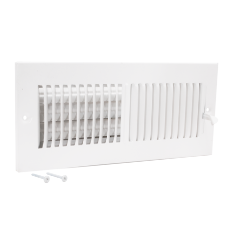 EZ-FLO 12 in. x 4 in. (Duct Size) 2-Way Steel Wall/Ceiling Register White