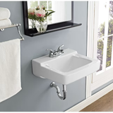 Project Source White Wall-mount Square Traditional Bathroom Sink (19.09-in x 17.32-in)