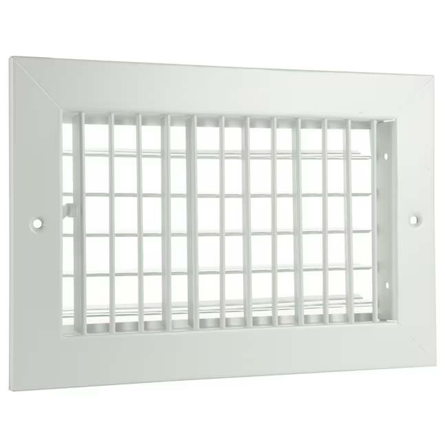 RELIABILT 10-in x 6-in Adjustable Steel White Sidewall/Ceiling Register