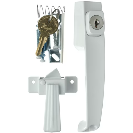 WRIGHT PRODUCTS 1.8-in Adjustable White Die-cast Metal Push-button Screen/storm Door Hardware Kit