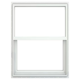JELD-WEN V-2500 New Construction 35-1/2-in x 47-1/2-in x 3-in Jamb White Vinyl Low-e Single Hung Window Full Screen Included