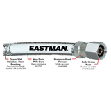 Eastman 1-ft 1/4-in Compression Inlet x 1/4-in Compression Outlet Stainless Steel Ice Maker Connector