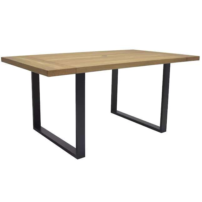 Origin 21 Clairmont Rectangle Outdoor Dining Table 38-in W x 66-in L with Umbrella Hole