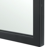 allen + roth 30.13-in W x 44-in H Arch Black Framed Wall Mirror