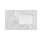 Allen + Roth Roveland 36-in White Undermount Single Sink Bathroom Vanity with Carrara Natural Marble Top