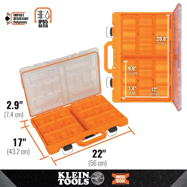 Klein Tools 12-in Orange Tool Box