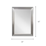 allen + roth 31-in W x 41-in H Silver Beveled Wall Mirror