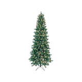 GE 7.5-ft Claremont Pine Pre-lit Slim Artificial Christmas Tree with LED Lights