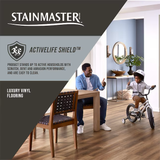 STAINMASTER Summit Oak 12-mil x 7-in W x 48-in L Waterproof Interlocking Luxury Vinyl Plank Flooring