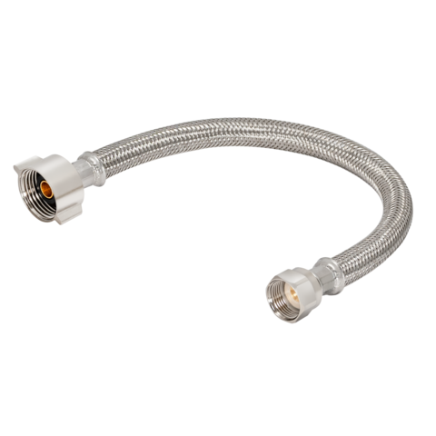 Eastman 1/2 in. Flare x 7/8 in. BC x 12 in. Braided Toilet Connector