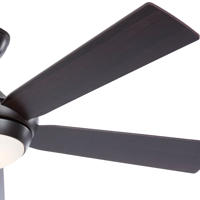 Fanimation Studio Collection Aire Drop 52-in Aged Bronze Integrated LED Indoor Ceiling Fan with Light and Remote (5-Blade)