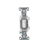 Eaton 15-Amp Single-Pole Toggle Light Switch, White