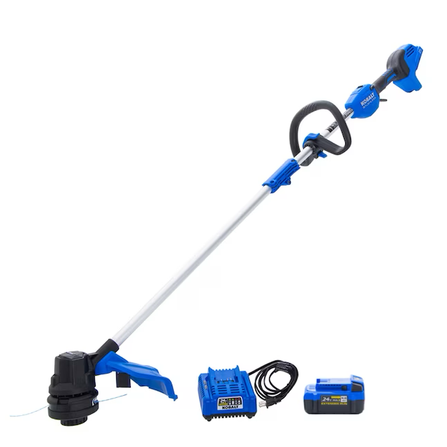 Kobalt 24-volt 14-in Straight Shaft Battery String Trimmer 4 Ah (Battery and Charger Included)