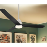Harbor Breeze The Stokes 52-in Brushed Nickel Color-changing Integrated LED Indoor Ceiling Fan with Light and Remote (3-Blade)