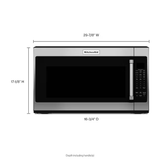 KitchenAid 2-cu ft 1000-Watt Over-the-Range Microwave with Sensor Cooking (Stainless Steel with Printshield Finish)
