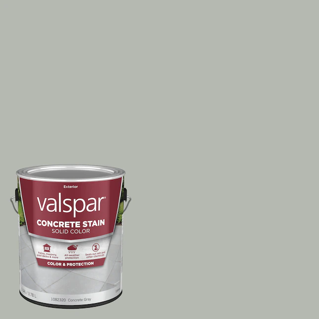 Valspar  Concrete Gray Solid Concrete Stain and Sealer Ready-to-use (1-Gallon)