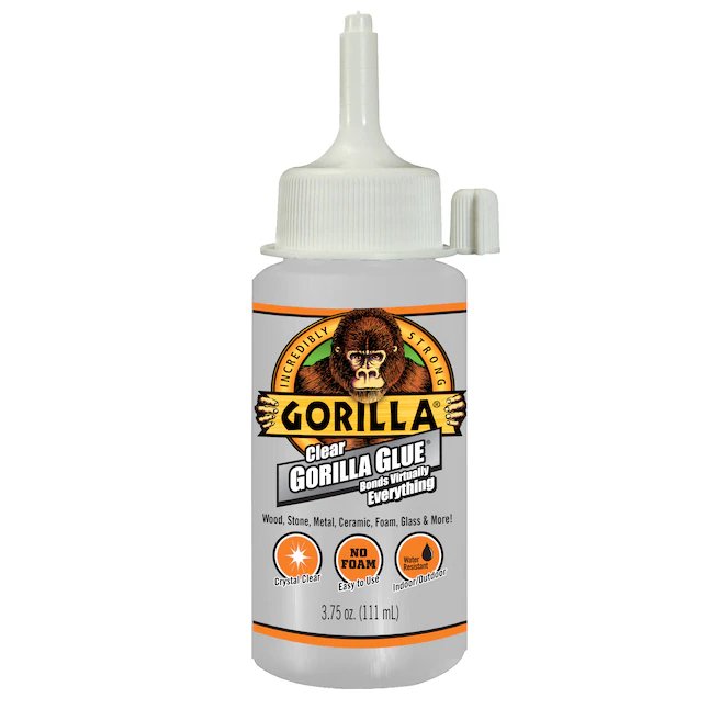 Gorilla Clear 3.75-fl oz Liquid Extreme Condition Waterproof, Quick Dry, Multipurpose Adhesive