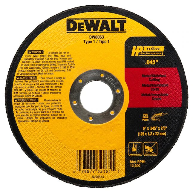 DeWalt HP 5-in Aluminum Oxide Multi-grade Pack Grit Cut-off Wheel