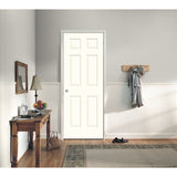 ReliaBilt 30-in x 80-in 6-panel Hollow Core Primed Molded Composite Right Hand Inswing Single Prehung Interior Door