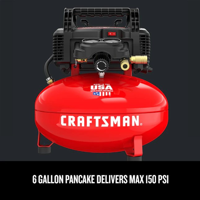 CRAFTSMAN 6-Gallons Portable 150 PSI Pancake Air Compressor