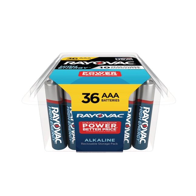 Rayovac High Energy Alkaline AAA Batteries (36-Pack)