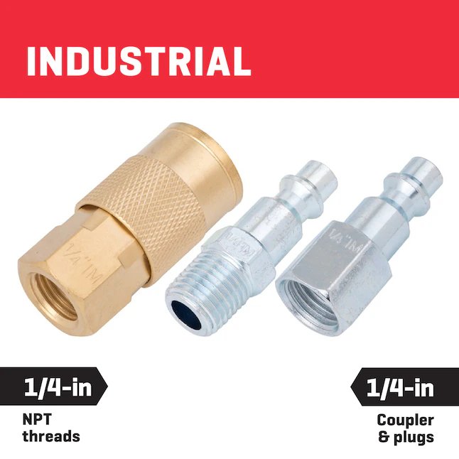 Kobalt NPT Coupler/Plug Kit 1/4-in Industrial