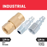Kobalt NPT Coupler/Plug Kit 1/4-in Industrial