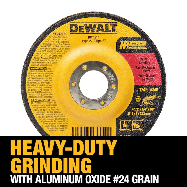 DeWalt Aluminum Oxide 4.5-in Grinding Wheel