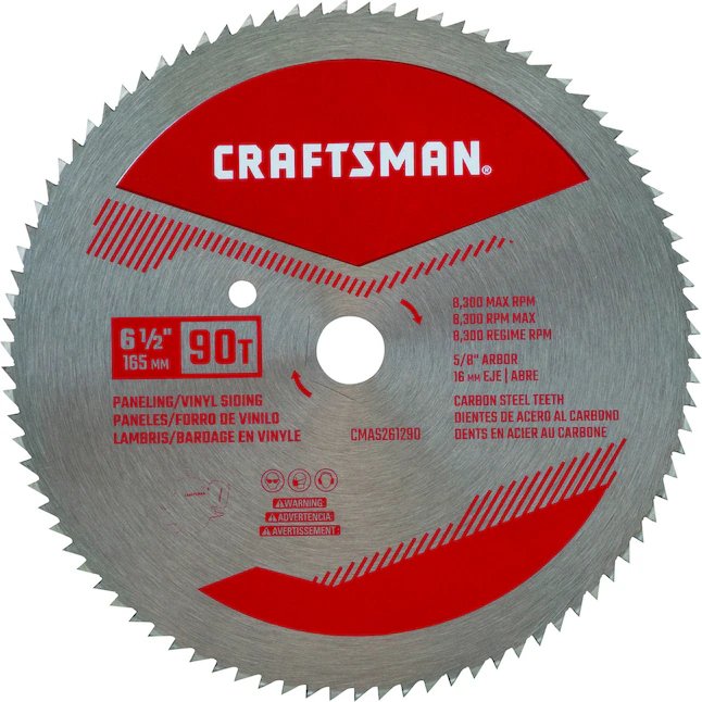 CRAFTSMAN 6-1/2-in 90-Tooth Fine Finish High-speed Steel Circular Saw Blade