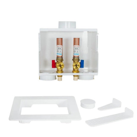 Eastman Dual Drain Washing Machine Outlet Box with Hammer Arrestors – 1/2 in. CPVC