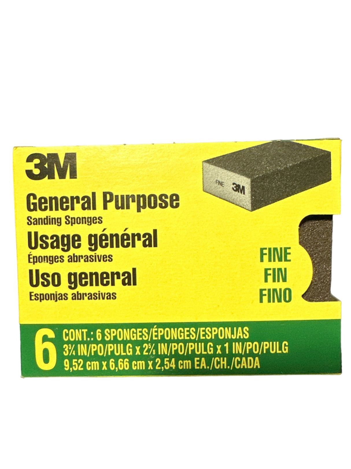 3M General Purpose Sanding Sponge 6-Pack - Fine Grit