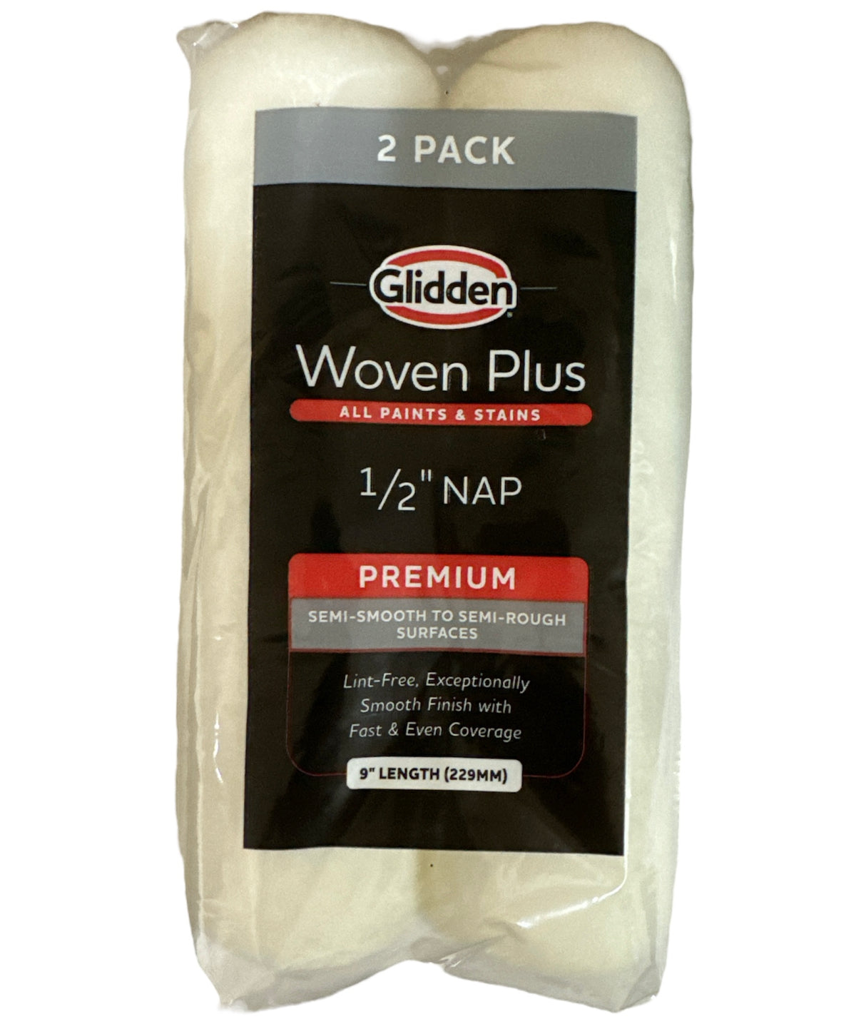Cubierta de rodillo premium Glidden Woven Plus de 1/2" x 9 pulg. (paquete de 2)
