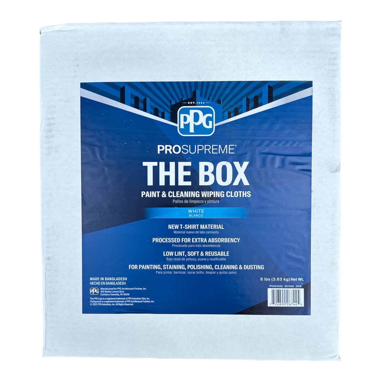 PPG ProSupreme “The Box” Paint & Cleaning Wiping Cloths