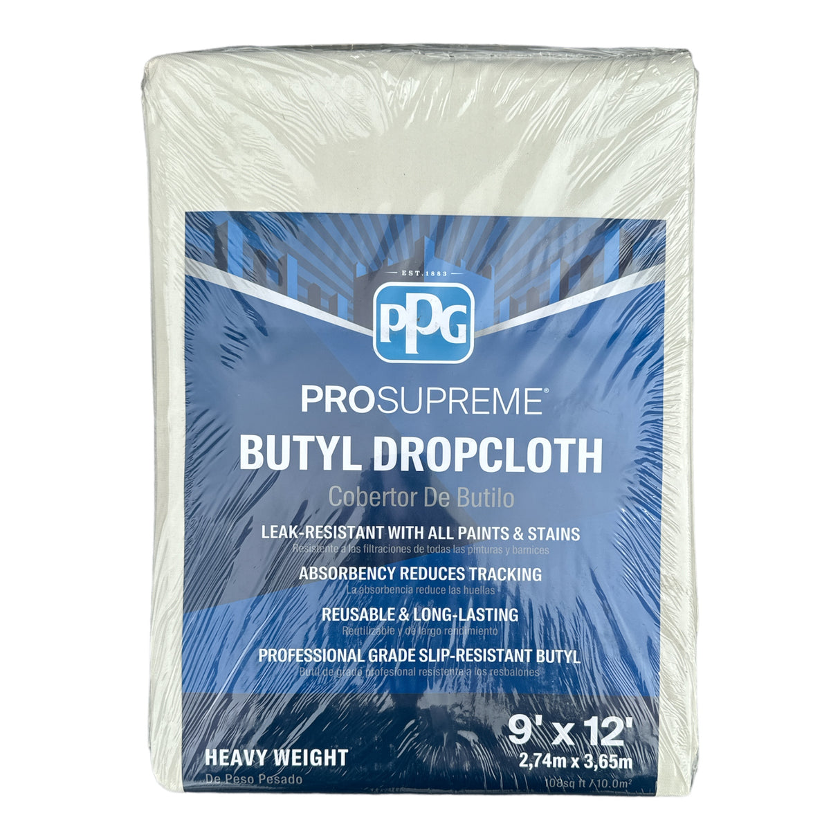 PPG ProSupreme Butyl Drop Cloth 9-Ft x 12-Ft (Heavy Weight)