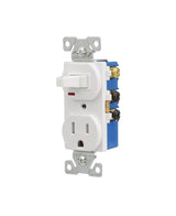 15-Amp 125-volt TamperResistant Residential/Commercial Duplex Switch Outlet, White