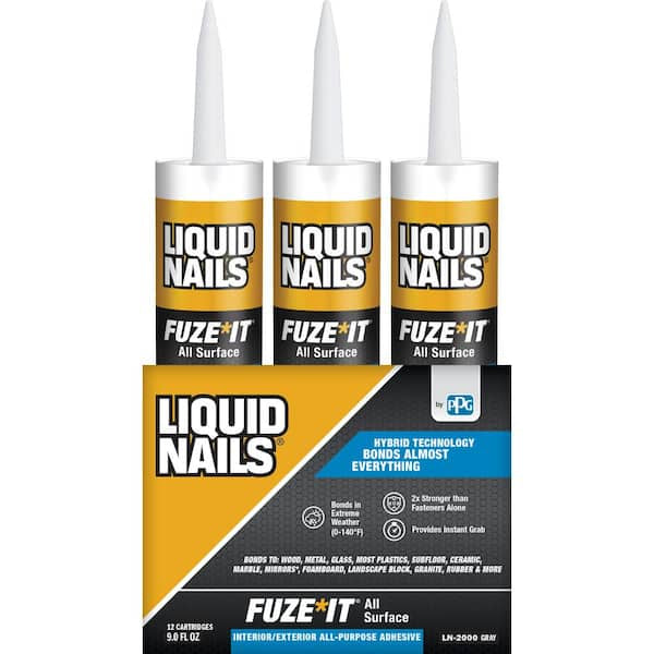 Liquid Nails Fuse It Adhesivo para la construcción de todas las superficies - 9oz