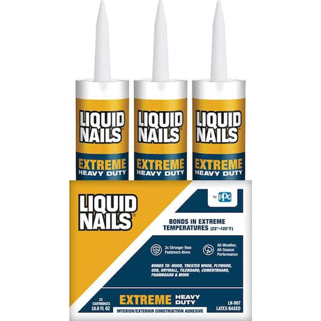 Adhesivo para construcción interior/exterior blanquecino Liquid Nails (10 onzas líquidas)