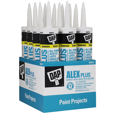 DAP Alex Plus Paintable Latex Caulk (10.1oz, White)