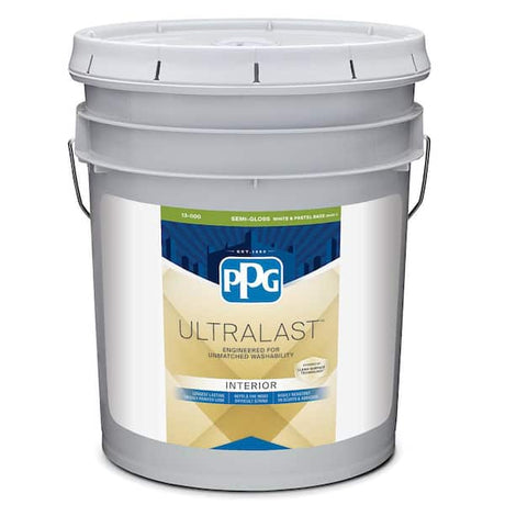 PPG UltraLast™ Interior Paint + Primer (Semi-Gloss, White & Pastel Base)