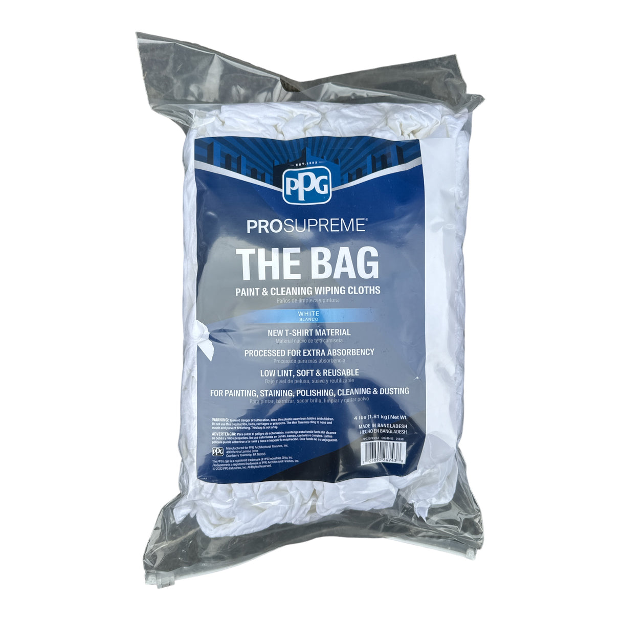 PPG ProSupreme “The Bag” Paint & Cleaning Wiping Cloths