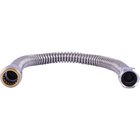 SharkBite Max Brass 3/4 in. FIP x 3/4 in. Push-Fit Corrugated Water Heater Connector (24" Length)